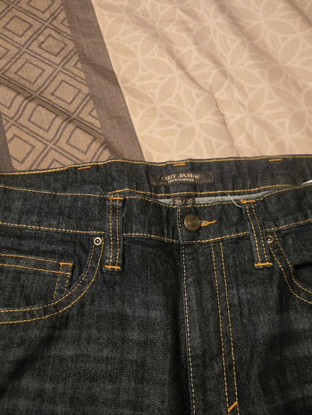 Men’s Dark Blue Denim Cody James 38x30 Jeans